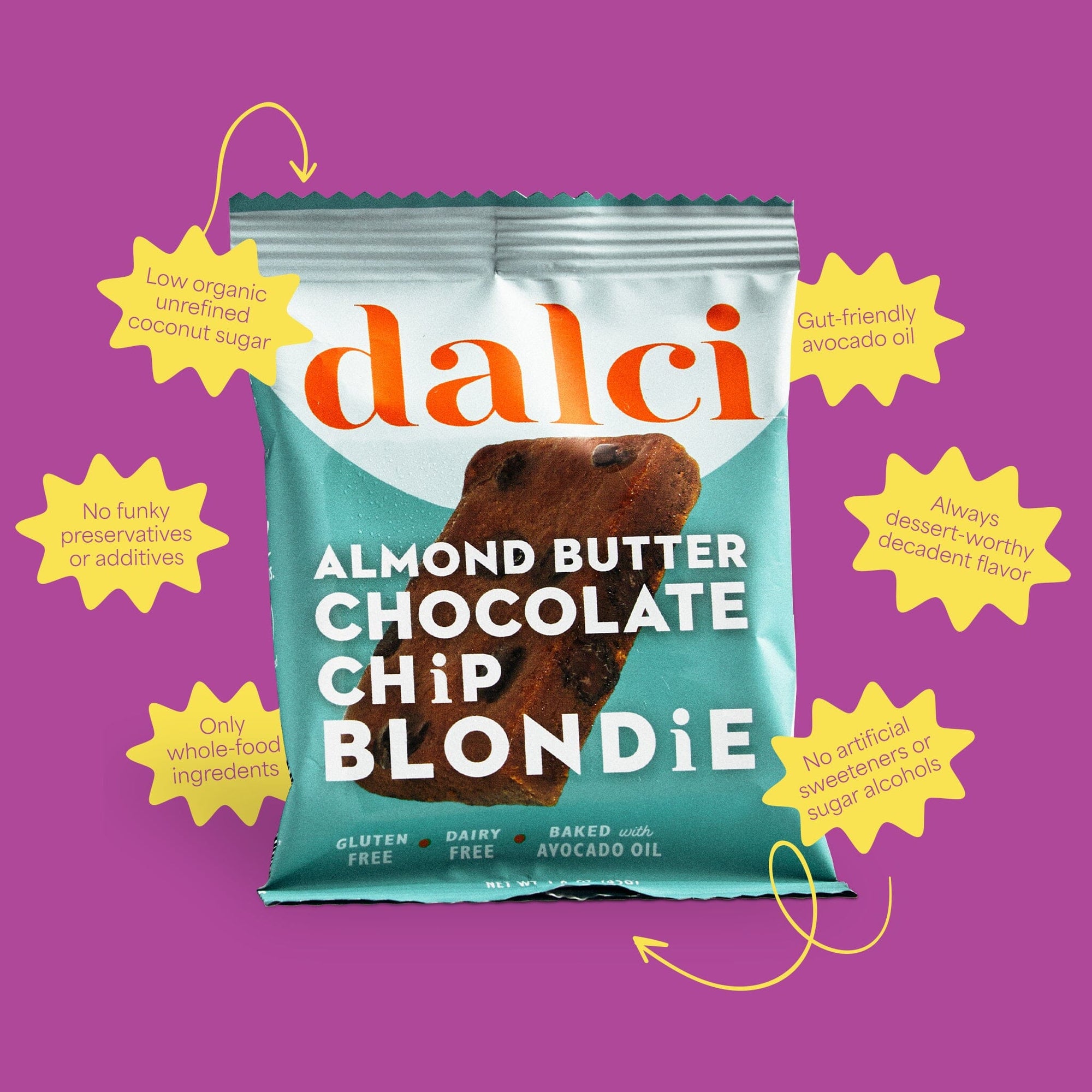 Almond Butter Chocolate Chip Blondie blondie dalci