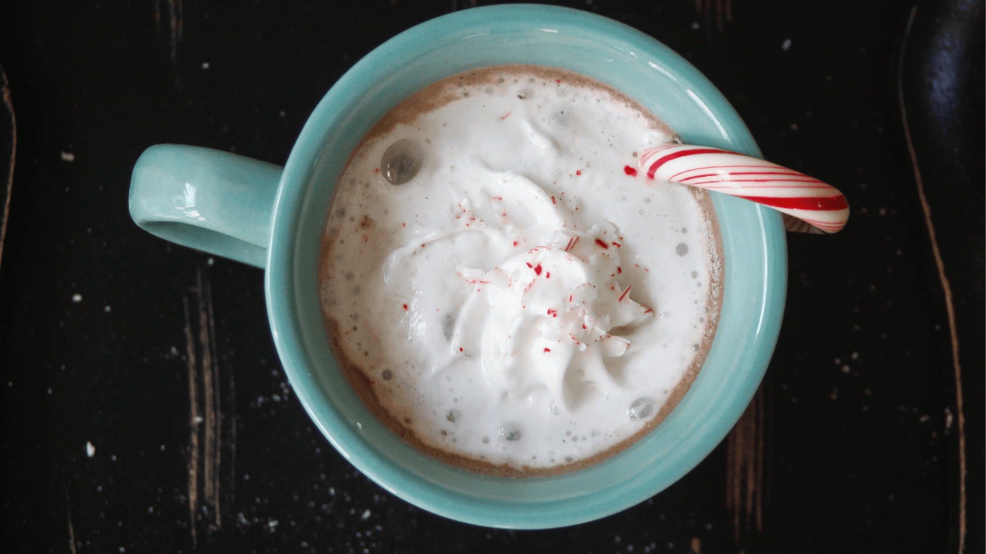Creamy Peppermint Oat Milk Hot Chocolate with Coconut Whipped Topping